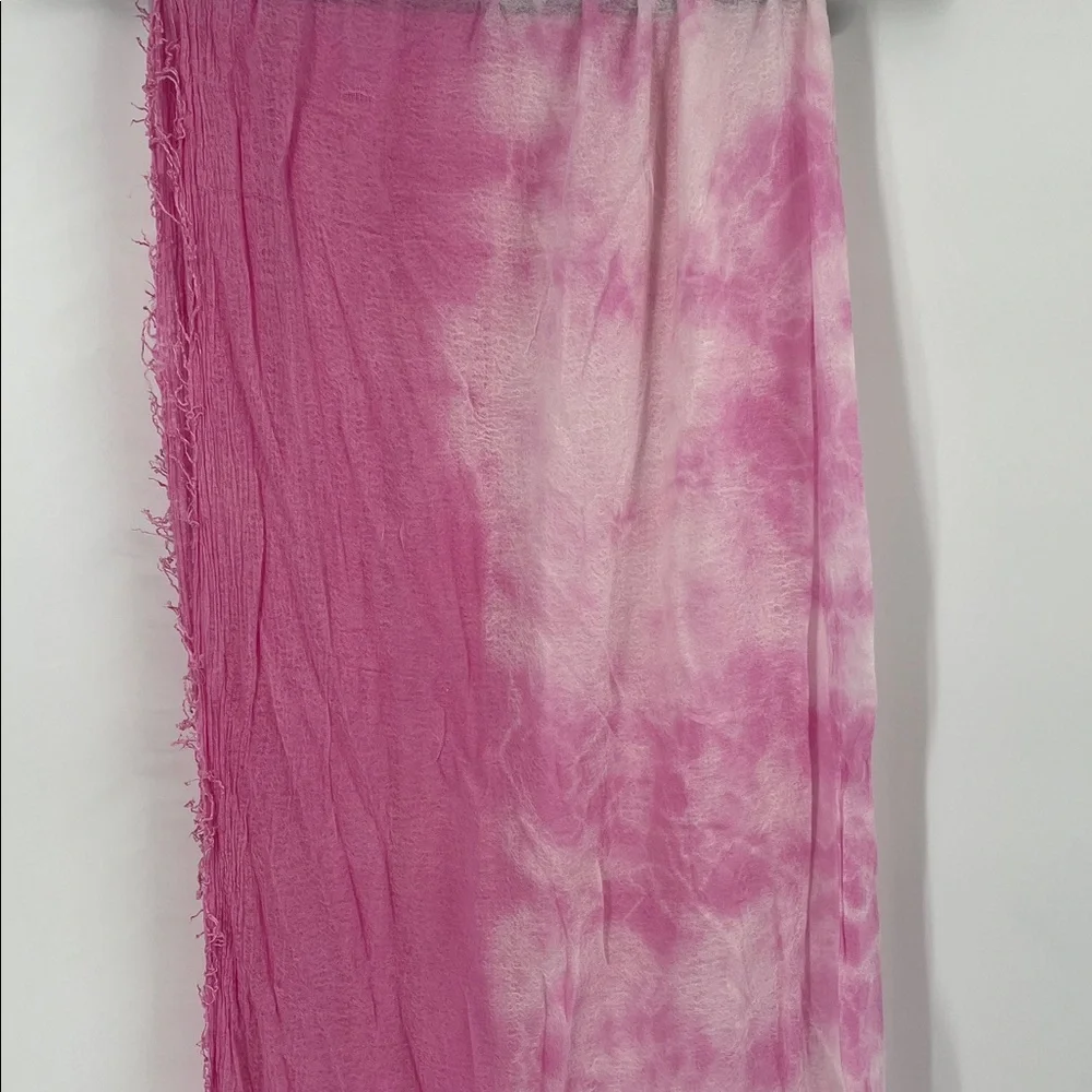 Pink Tie Dye Large Scarf Wrap